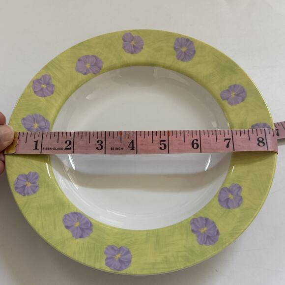 Set of 2 Mikasa Pansy Celadon Soup Salad Bowls L5752 Floral Dish Made in Japan - Picture 7 of 8